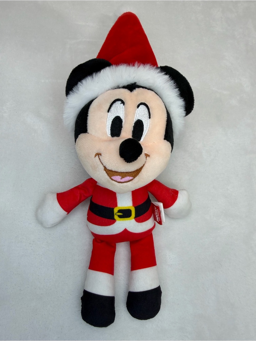 Disney Santa Mickey Mouse Plush 12" Christmas Holiday Stuffed Animal Doll